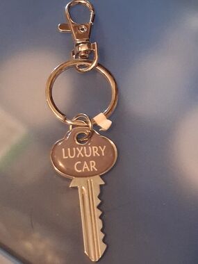 Luxury Car Keychain - Silver And Light Grey